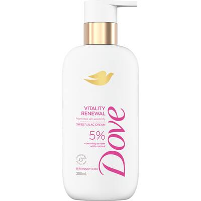 dove serum body wash vitality renewal, sweet lilac