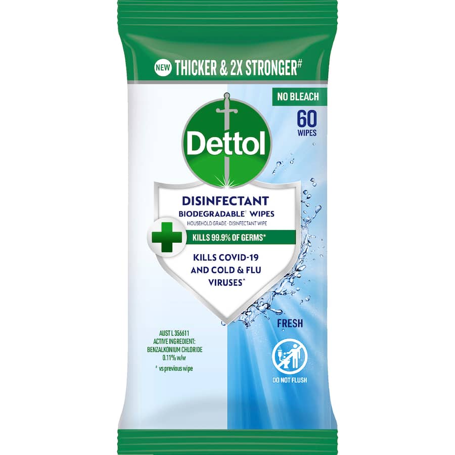 Dettol Disinfectant Wipes Fresh
