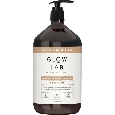 glow lab body wash vanilla bean & coconut