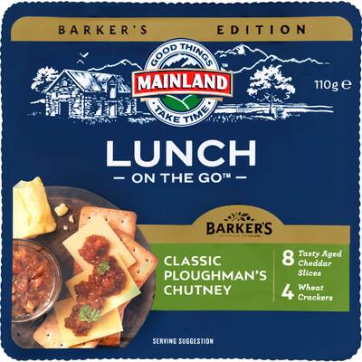 mainland ploughman's chutney with cheddar & crackers