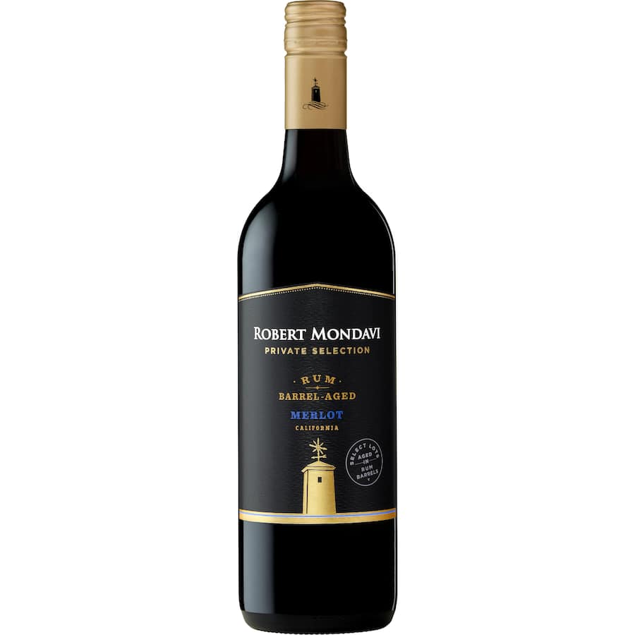 Robert Mondavi Private Selection Merlot California Rum Barrel Aged