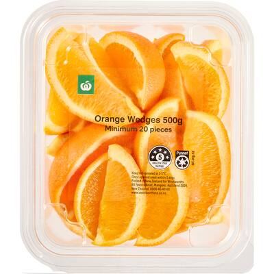 fresh fruit orange cut wedges