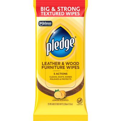 pledge wipes leather & furniture