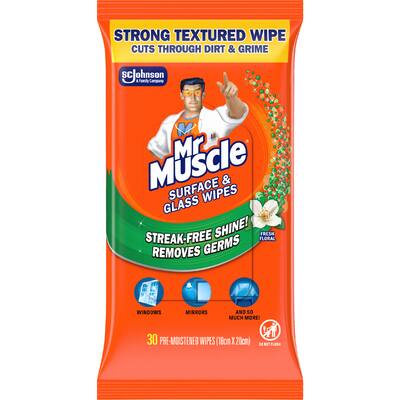 mr muscle wipes surface & glass