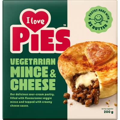 i love pies chilled pie vegetarian mince & cheese