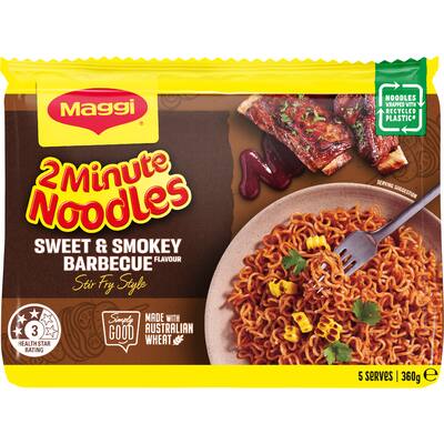 maggi 2 minute stir fry noodles sweet & smokey barbecue