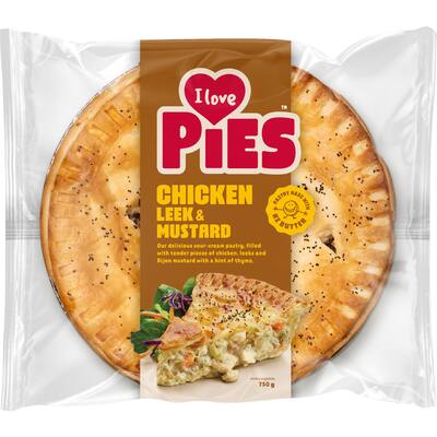 i love pies chilled pie chicken, leek & mustard