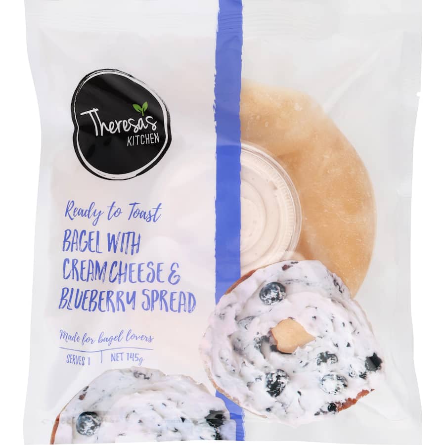 Theresa's Kitchen Bagel Cream Cheese & Blueberry