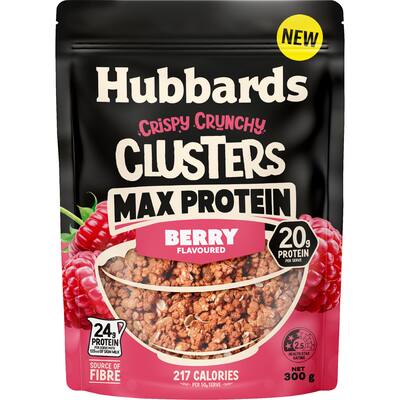 hubbards crispy crunchy cereal max protein berry