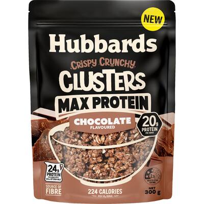 hubbards crispy crunchy cereal max protein chocolate