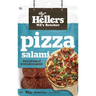 hellers pizza salami sliced