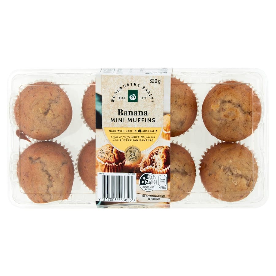 Woolworths Muffins Banana Minis