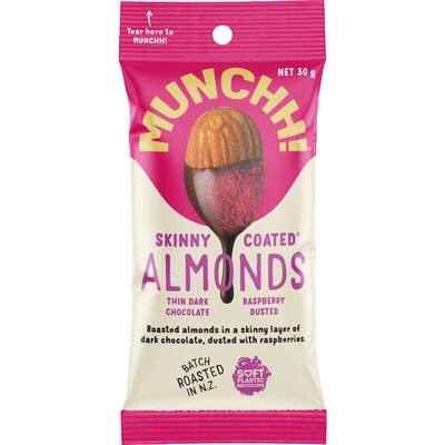 munchh! snack bar skinny dark choc raspberry