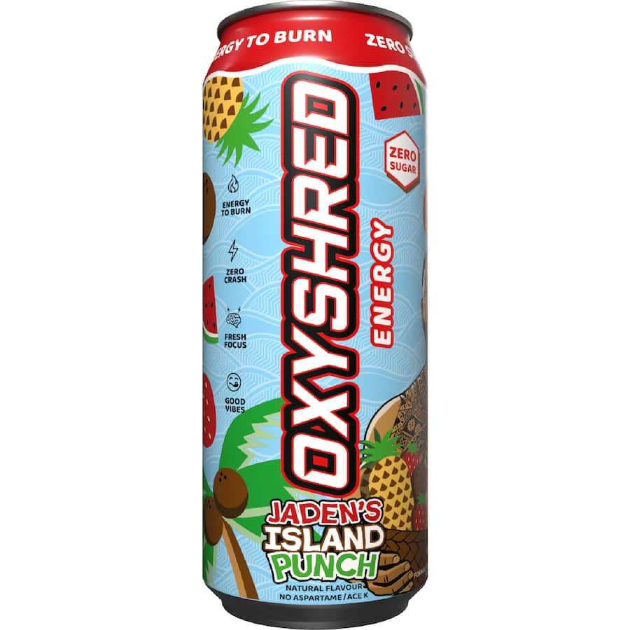 Oxyshred Energy Drink Jaden's Island Punch