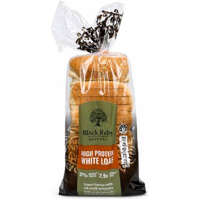 black ruby bakeries white loaf high protein