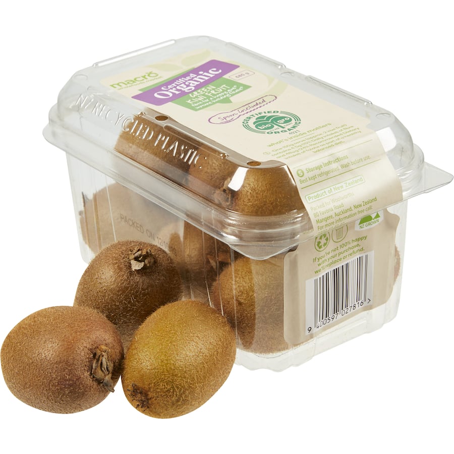 Macro Organic Fresh Fruit Kiwifruit Green