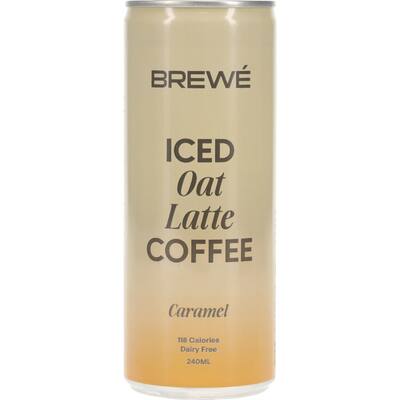 brewe iced coffee oat caramel latte