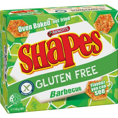 arnotts shapes crackers gluten free barbecue