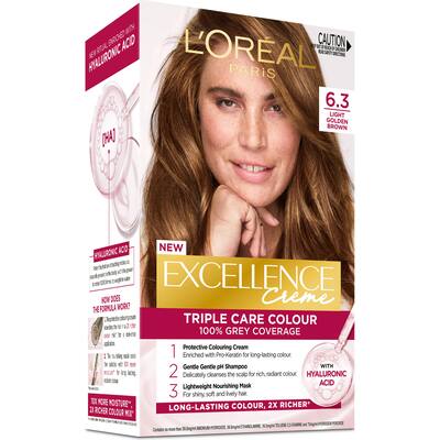 loreal excellence hair colour light golden brown 6.3