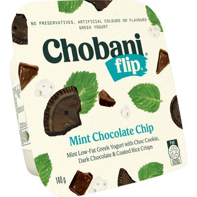 chobani flip greek yoghurt mint chocolate chip