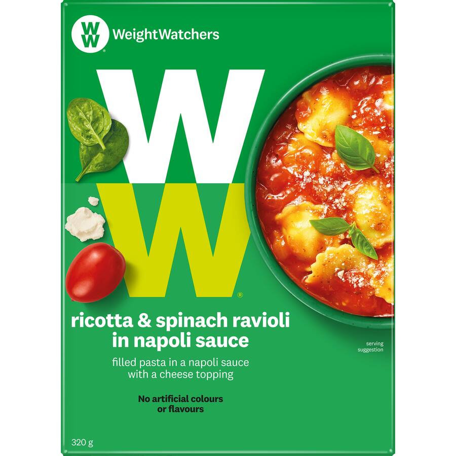 Weight Watchers Frozen Meal Spinach & Ricotta Ravioli