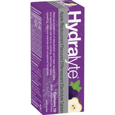 hydralyte effervescent electrolyte tablets appler blackcurrant