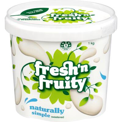 fresh n fruity yoghurt tub natural
