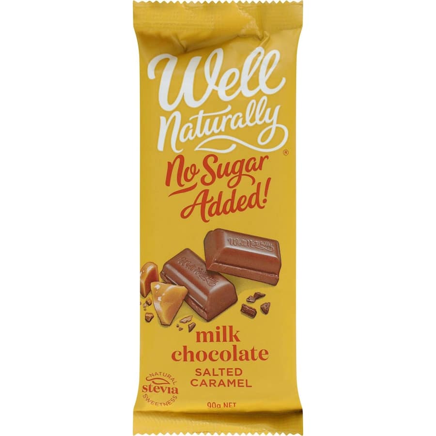 Well Naturally No Sugar Added Snack Bar Chocolate Salted Caramel