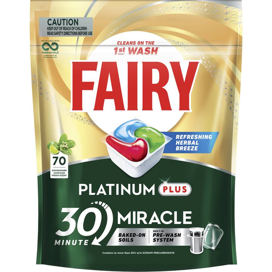 Fairy Platinum Plus Dishwasher Tablets 30 Minute Miracle