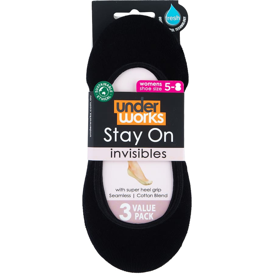 Uw Invisible Footlets Ladies Size 5-8