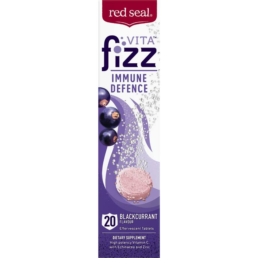Red Seal Vita Fizz Effervescent Tablets Blackcurrant Immune Defence