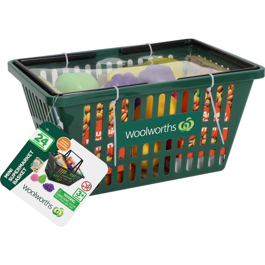Woolworths Mini Supermarket Basket With 24 Accessories