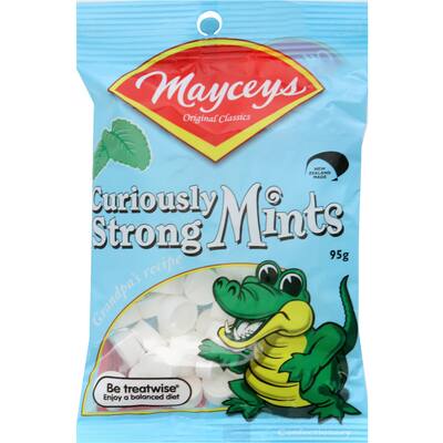 mayceys mints curiously strong