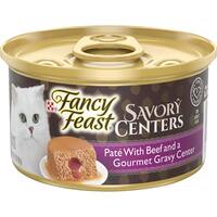 fancy feast savory centers wet cat food pate beef
