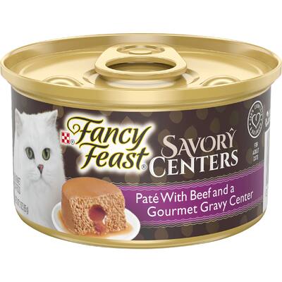 fancy feast savory centers wet cat food pate beef