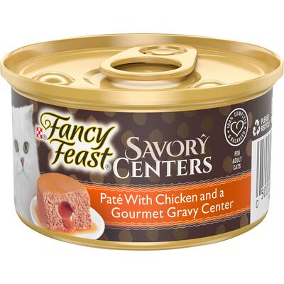 fancy feast savory centers wet cat food pate chicken