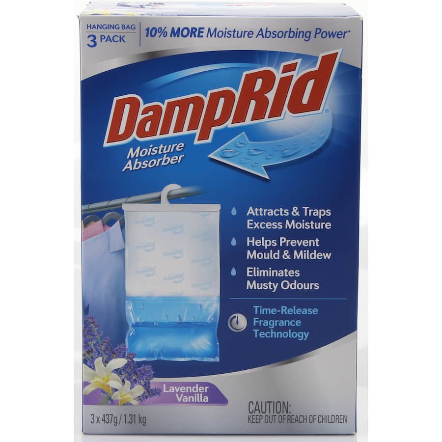 Damp Rid Moisture Absorber Hanging Bag Lavender