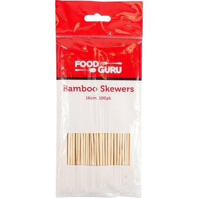 food guru skewers bamboo 16cm