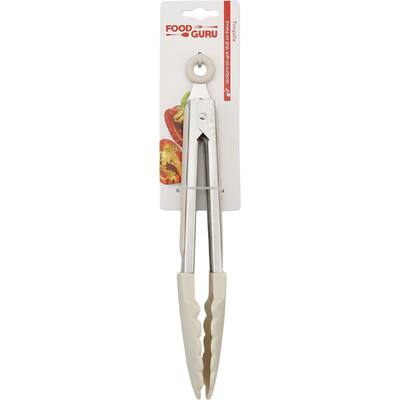 food guru tongs s/s soft grip nylon head