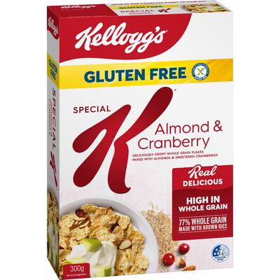 kelloggs special k gluten free cereal almond & cranberry