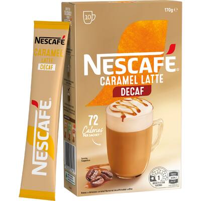 nescafé coffee sachets caramel latte decaf