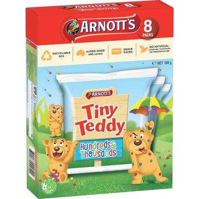 arnotts tiny teddy biscuits 100s & 1000s 184g