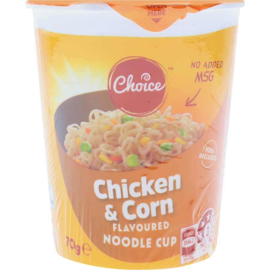 Choice Instant Noodles Chicken & Corn Cup