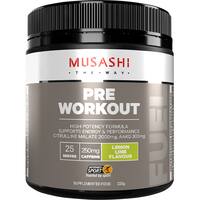 Musashi Pre-Workout Protein Powder Lemon Lime Energy Performance