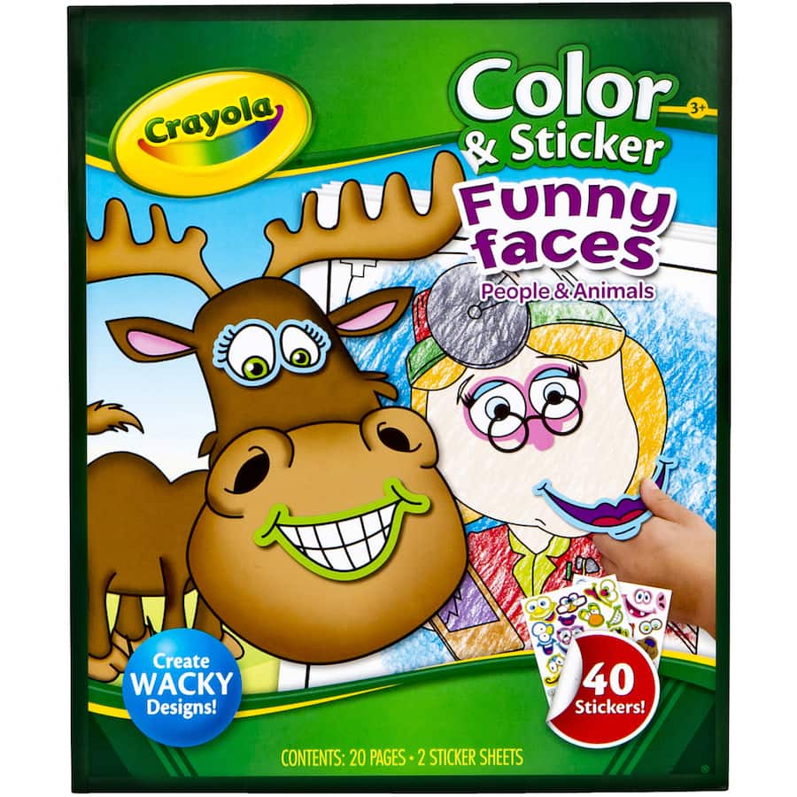 Crayola Activity Set Colour & Sticker Funny Faces