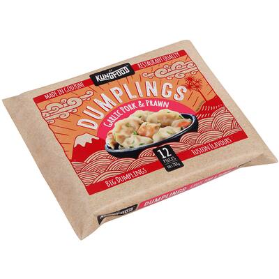 kungfood dumplings garlic pork and prawn 288g