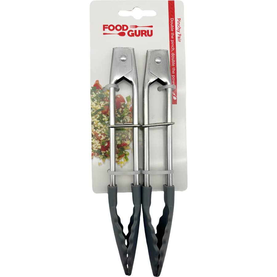 Food Guru Tongs Stainless Steel Minis