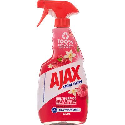 ajax spray n wipe multipurpose cleaning spray vanilla & berries