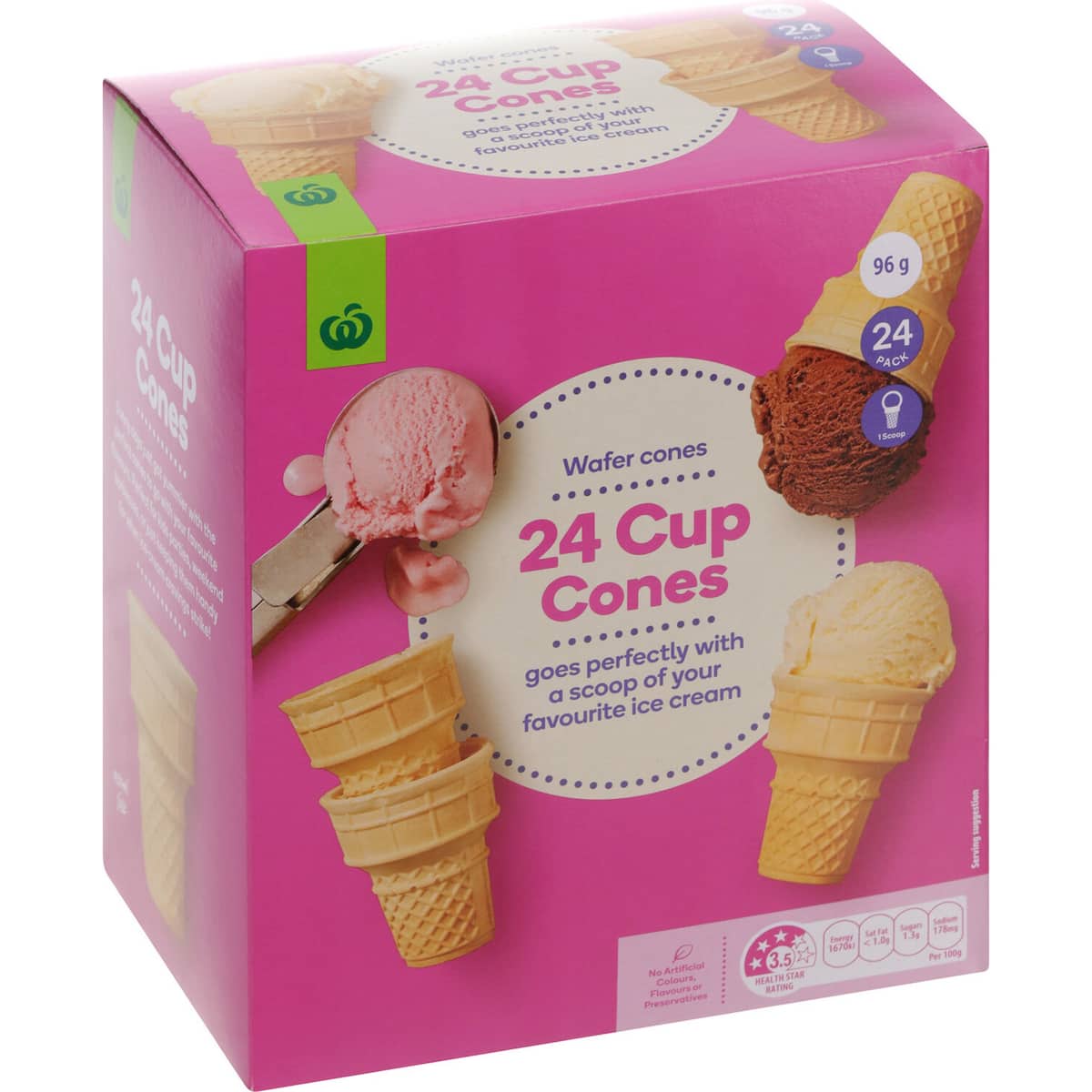 Woolworths Cones Cups bunch