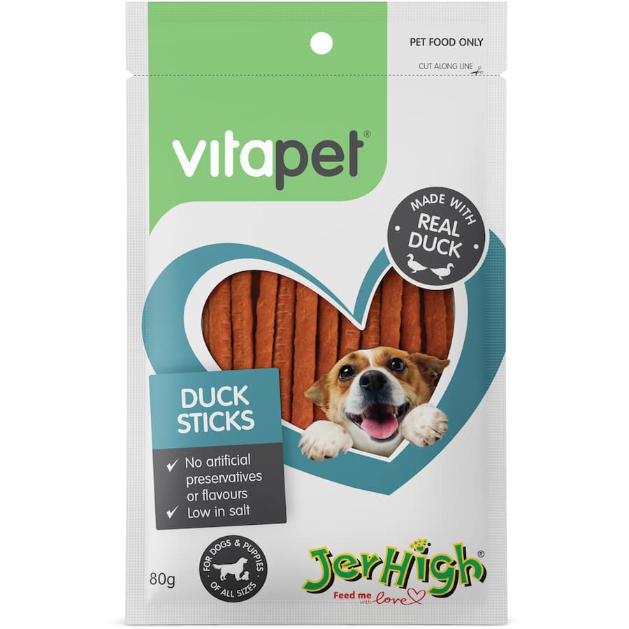 Vitapet Jerhigh Dog Treats Duck Sticks